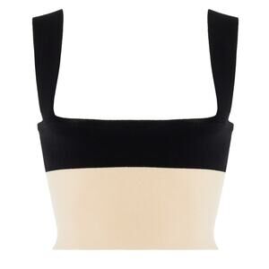 Posse Two Tone Beige Theo Crop Top Size S